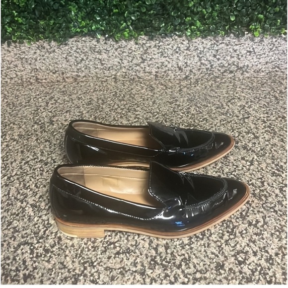 Ladies EVERLANE BLACK PATEN MODERN LEATHER LOAFERS - Picture 4 of 10